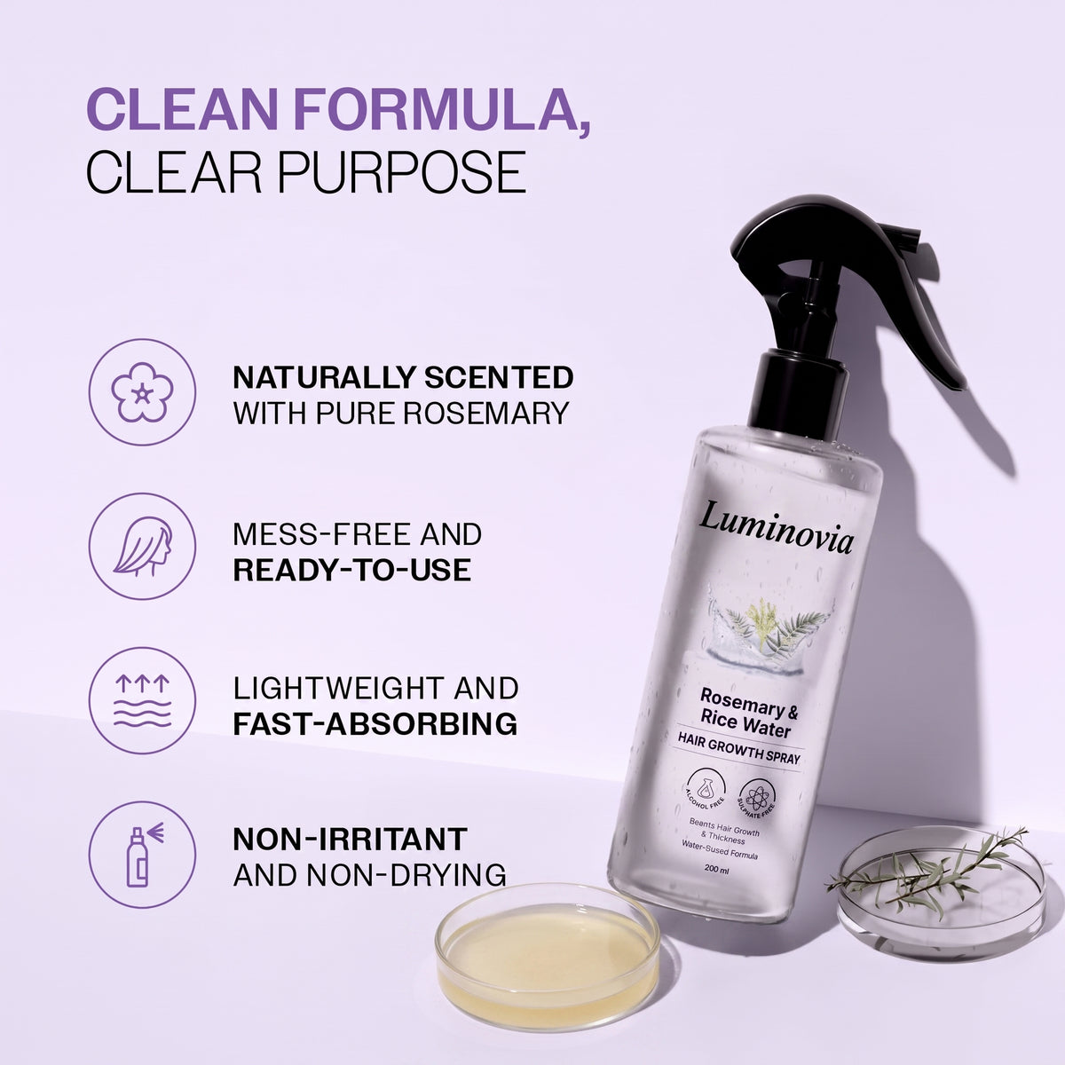 Rosemary Rice Water Volumizing Hair Spray